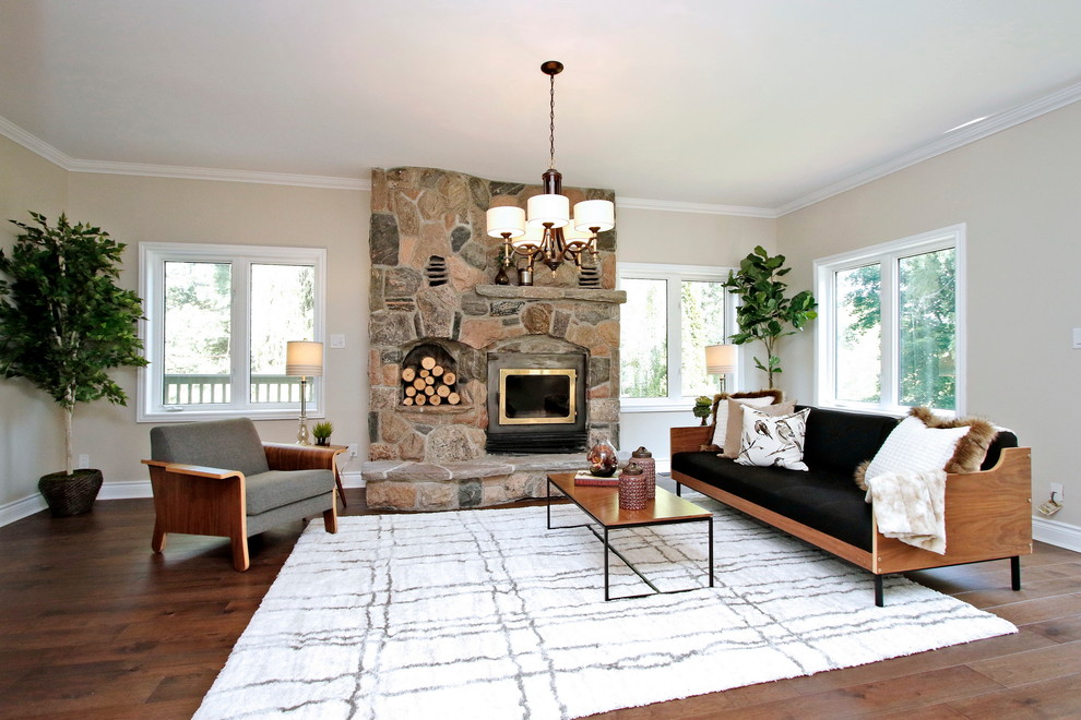 Stouffville Renovated Farmhouse Living Room Toronto by Lori Pedersen Home Houzz