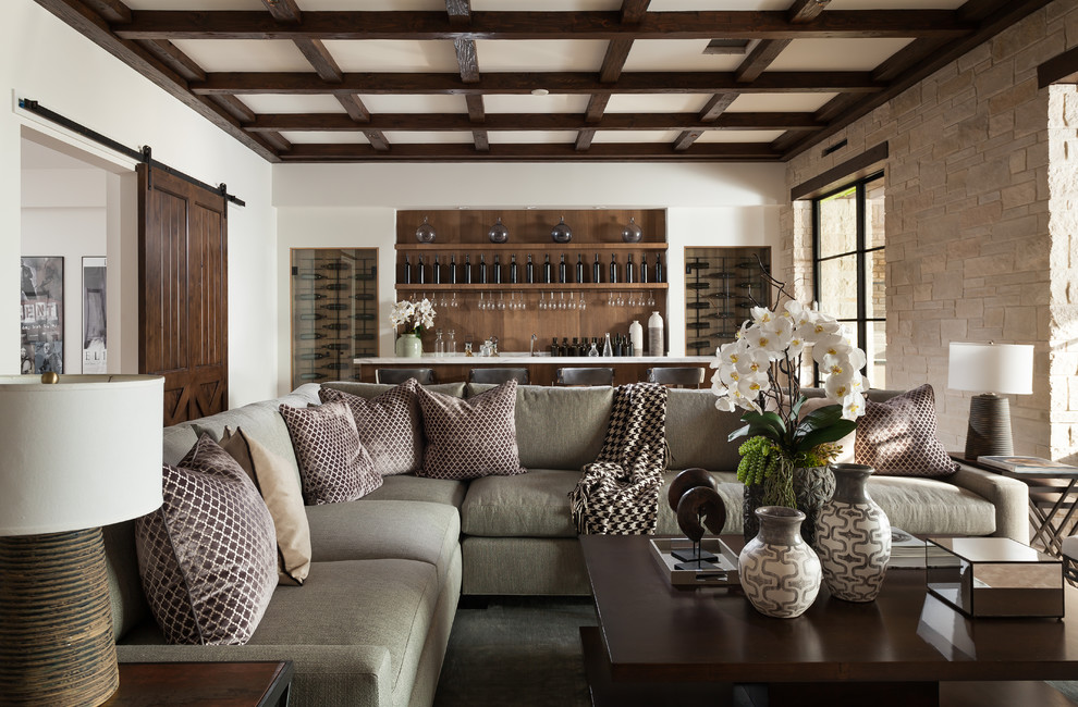 Living room - mediterranean living room idea in Orange County