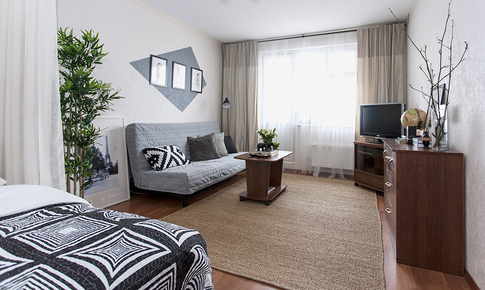 Design ideas for a scandinavian living room in Malaga.