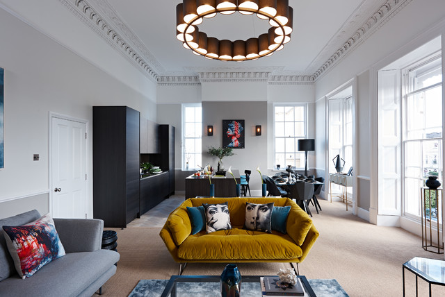 Stunning Georgian Apartment by Furnish Interior Design in Cheltenham -  Contemporary - Living Room - Gloucestershire - by Go Modern Furniture |  Houzz IE