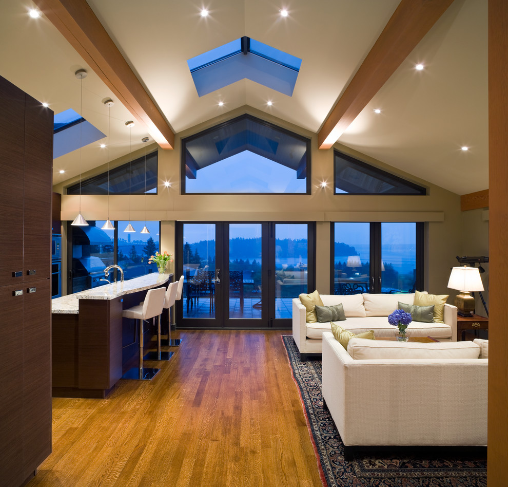 Stunning West Vancouver Custom Home Contemporary Living Room