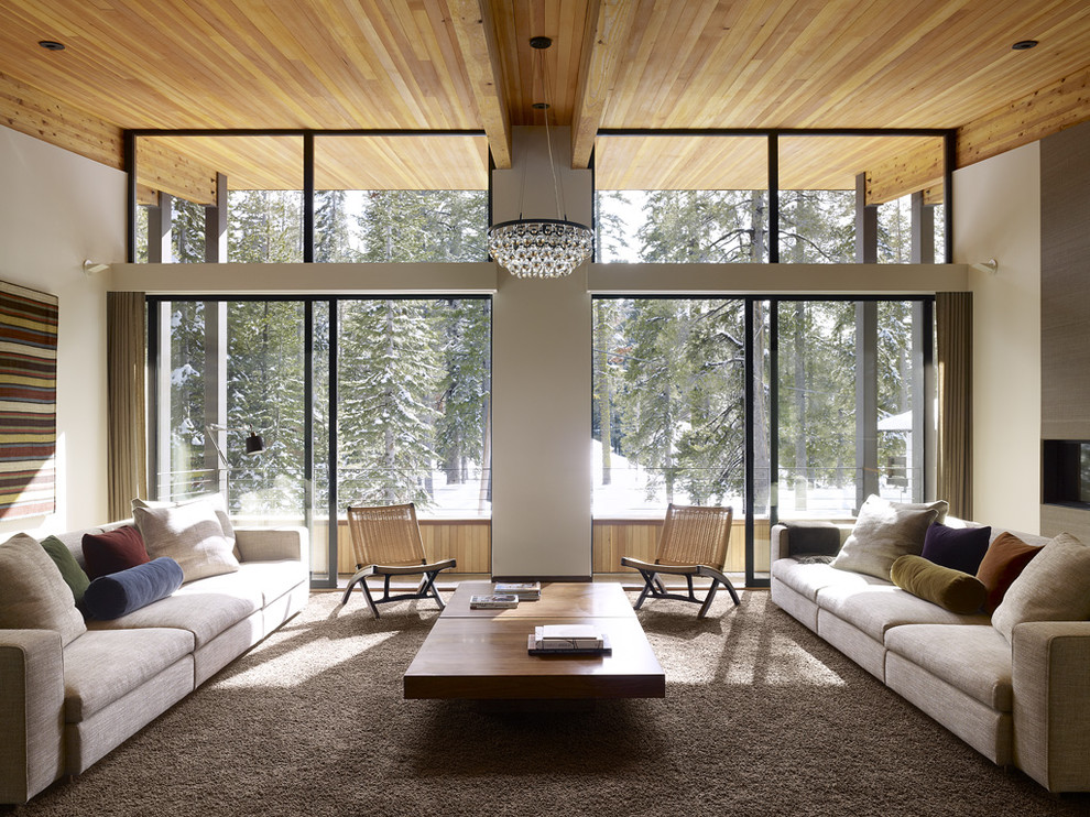 Inspiration for a huge modern living room remodel in Sacramento