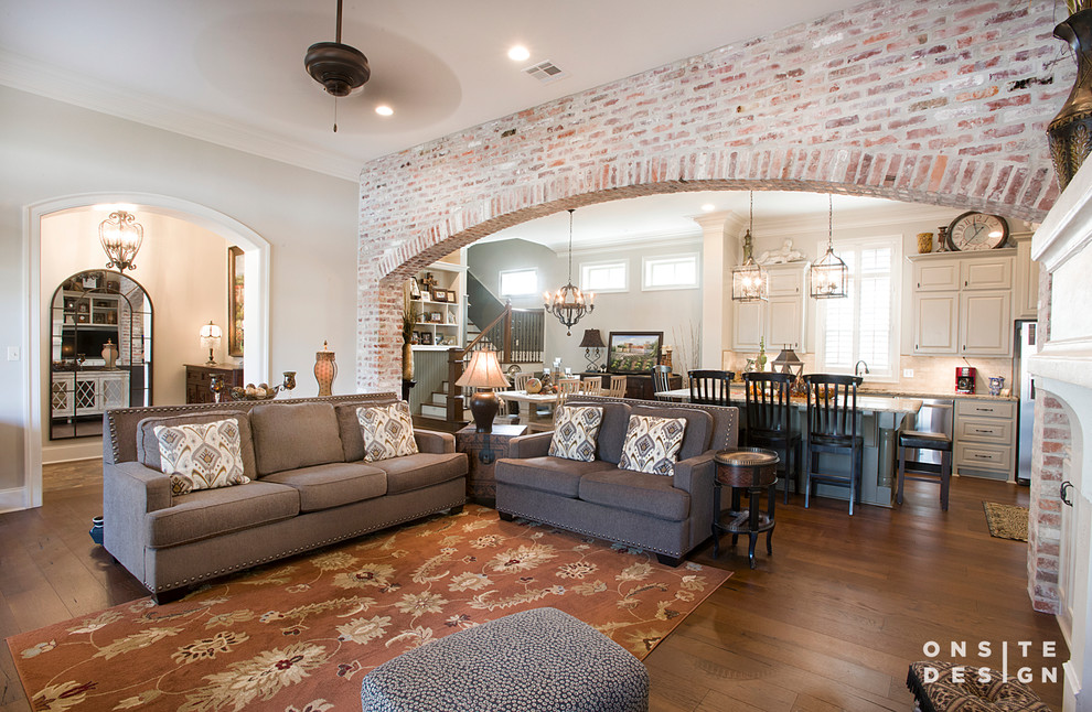 Sugar Mill Pond, Custom Home Transitional Living Room New Orleans