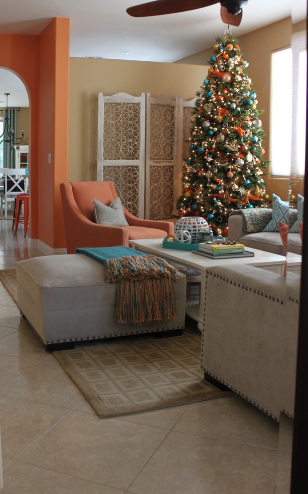 Summerlin Transitional Living Room Las Vegas by Sandra Mijan