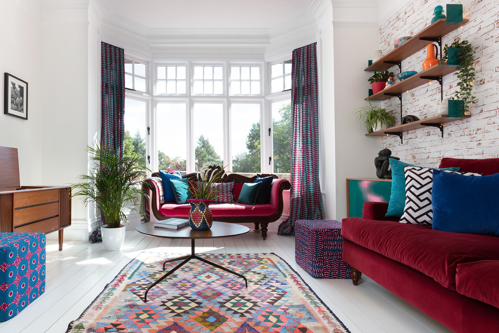 This is an example of a bohemian living room in London.
