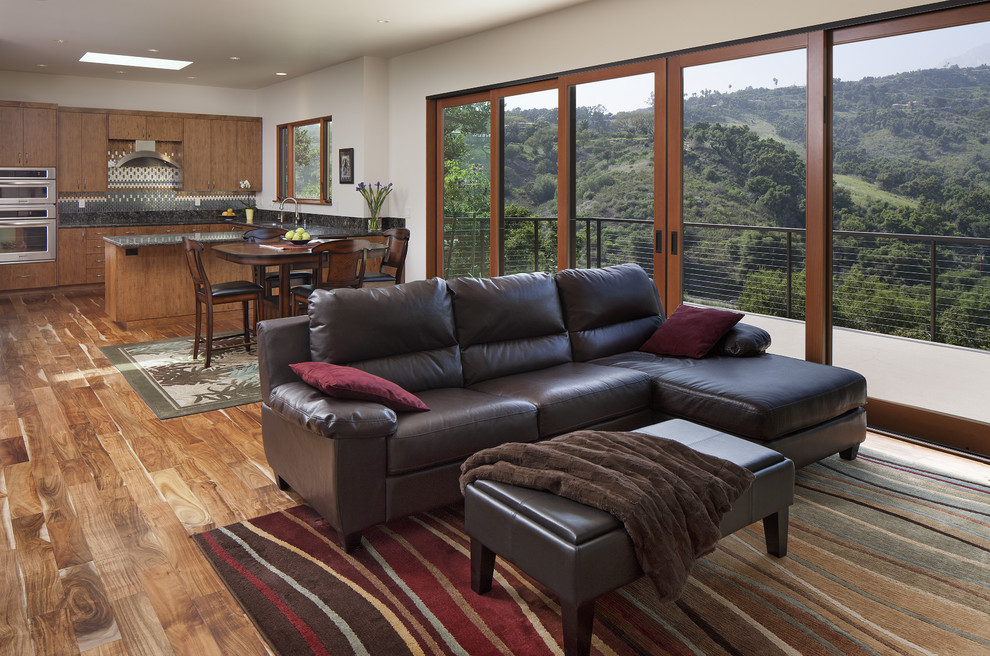 Design ideas for a modern living room in Santa Barbara.