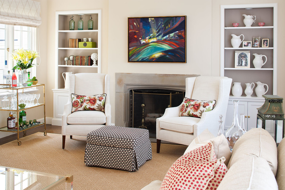 Example of an eclectic living room design in San Francisco