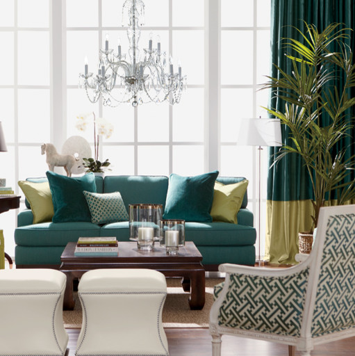 Teal Elegance Living Room Ethan Allen Jacksonville FL Klassisch