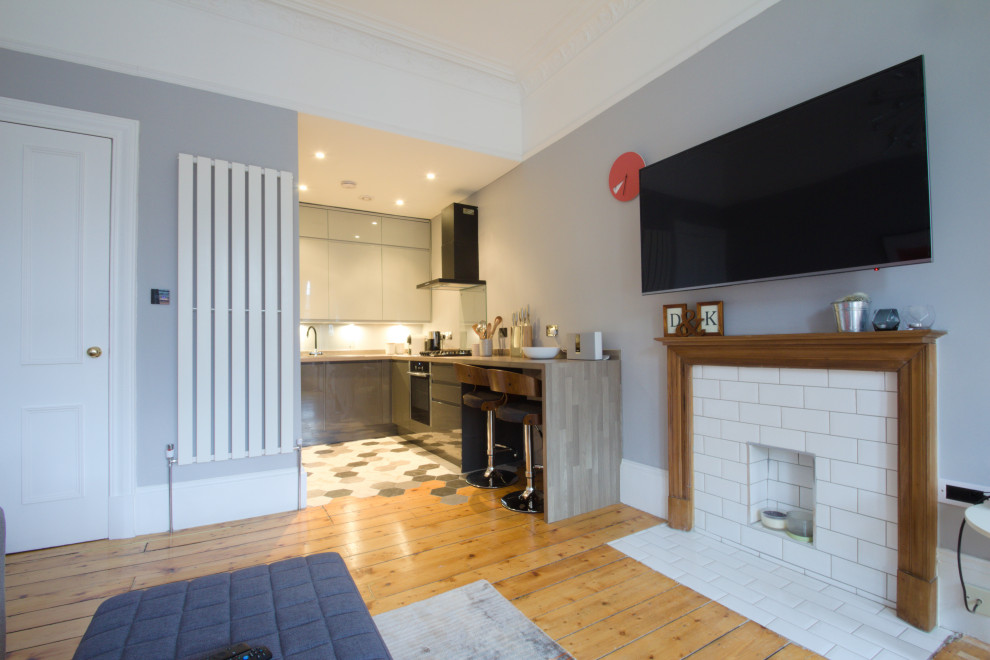Tenement Alterations Glasgow architects Contemporary Living Room