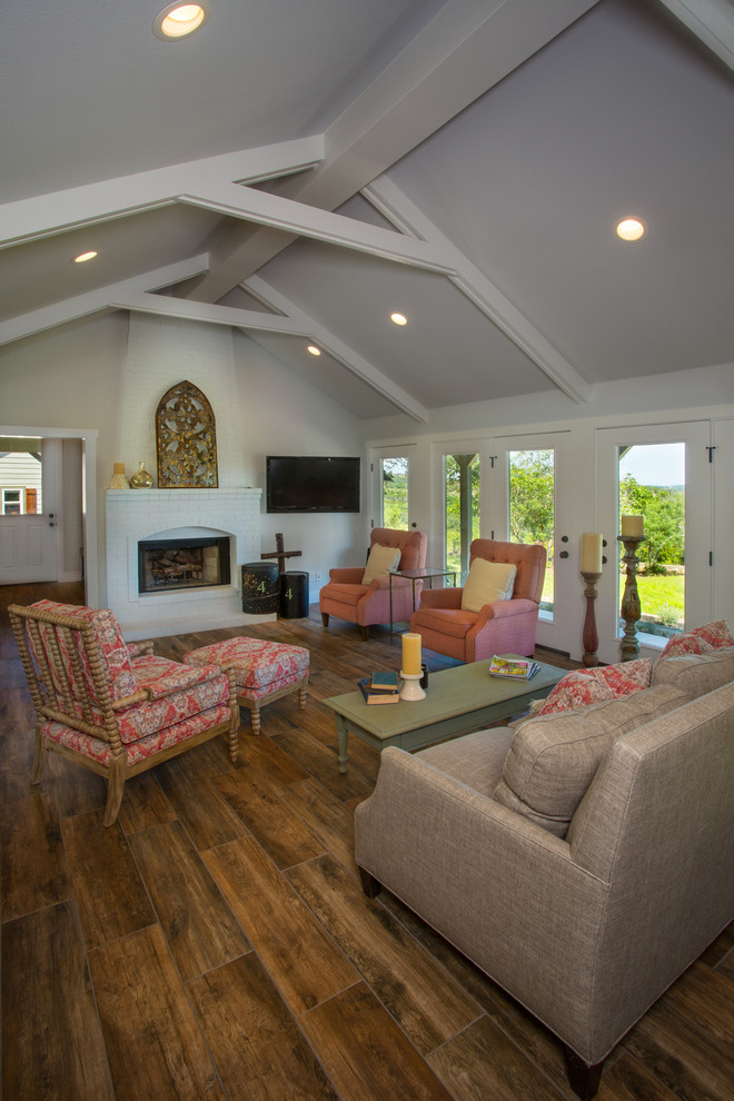 Texas Hill Country Living Farmhouse Living Room Austin by