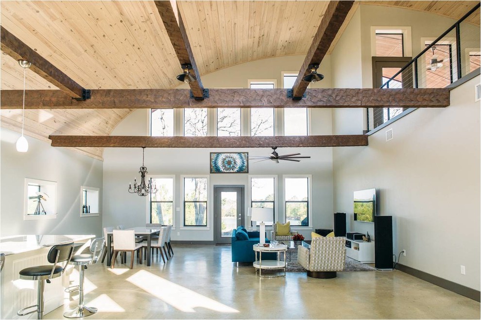 Texas Quonset Hut Home - Rustic - Living Room - Other - by SteelMaster Buildings | Houzz