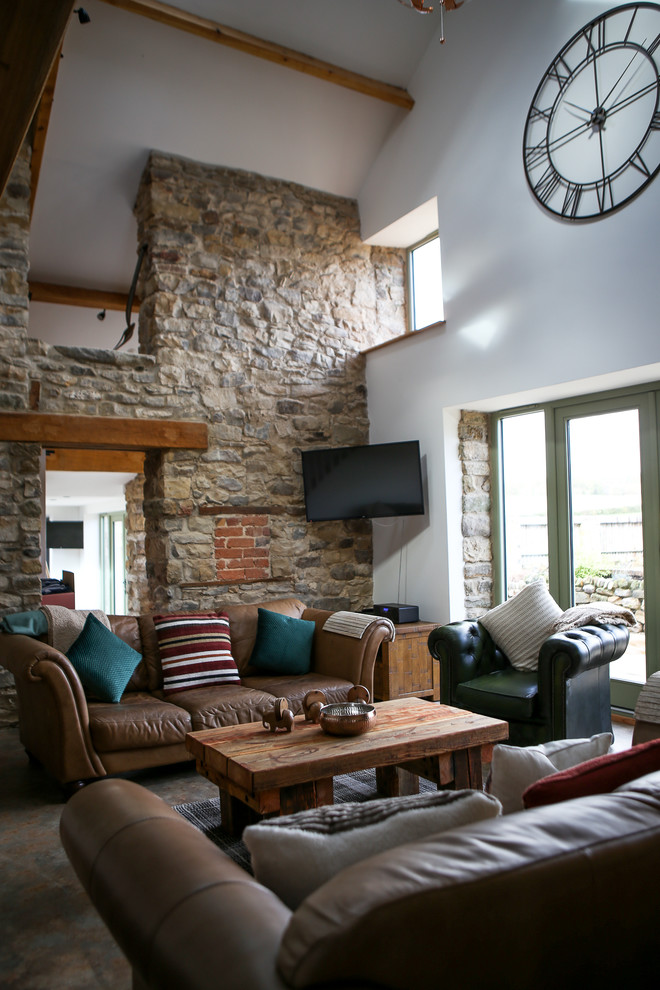 Rustic living room in Other.