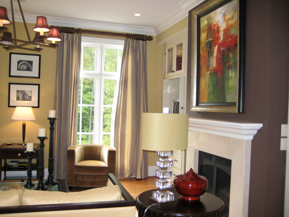 The Brownstones Eclectic Living Room Raleigh by SR Design Group