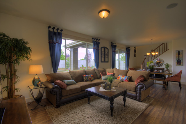 Inspiration for a timeless living room remodel in Boise