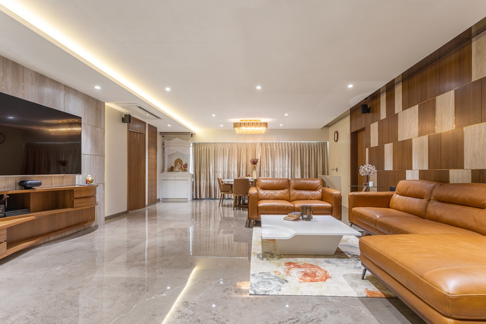 The City block Indian Living Room Mumbai by LK ARTS PHOTOGRAPHY