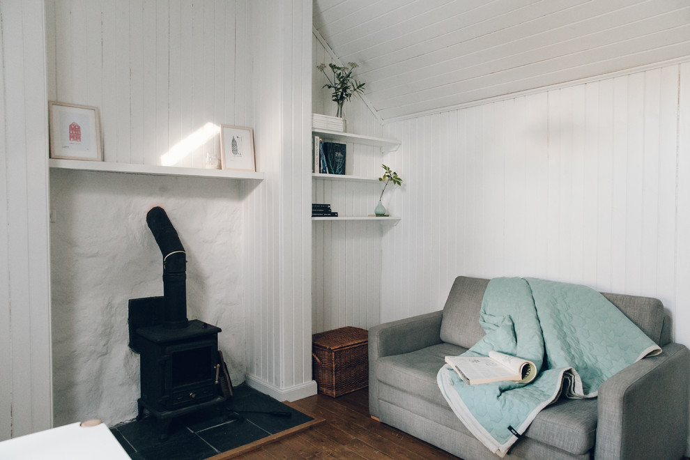 This is an example of a small scandinavian living room in Other.