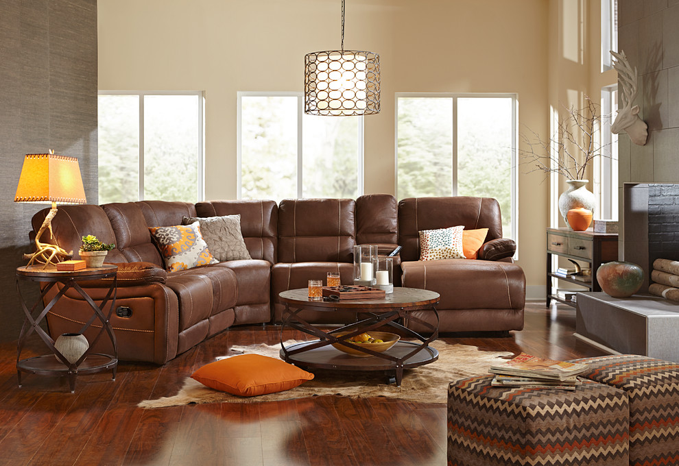 Design ideas for a rustic living room in Wilmington.