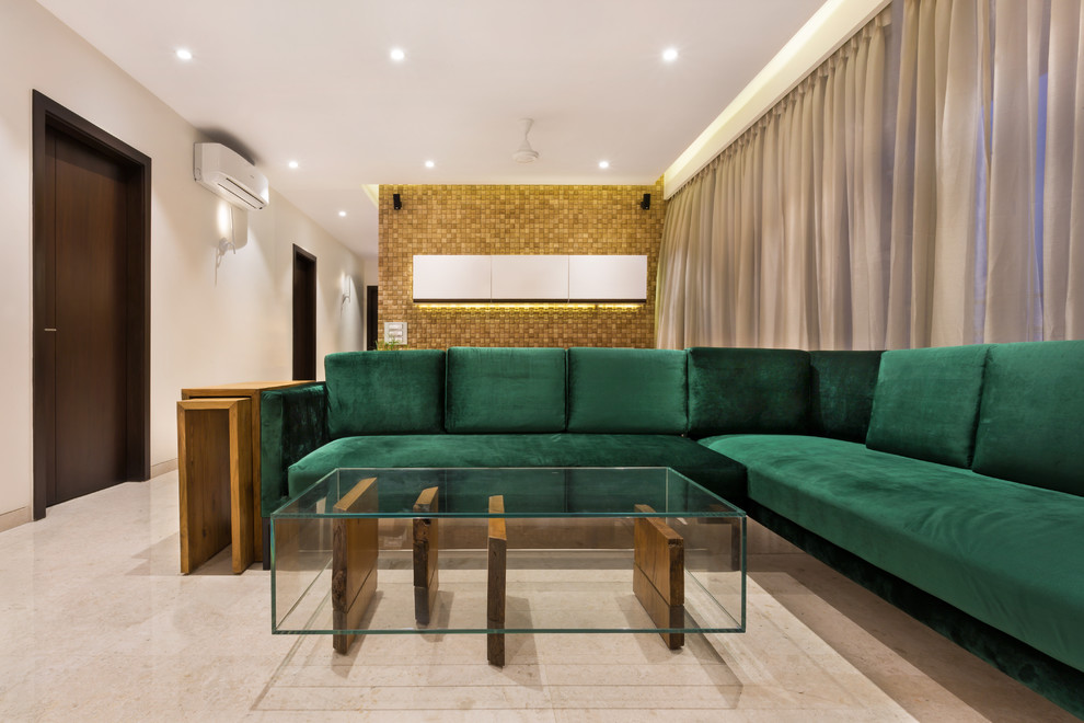Inspiration for a contemporary living room in Mumbai.