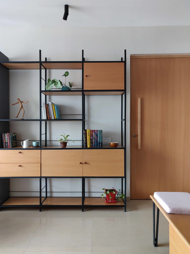 The Feature Bookshelf Living Room Mumbai by STaND Design Houzz IE