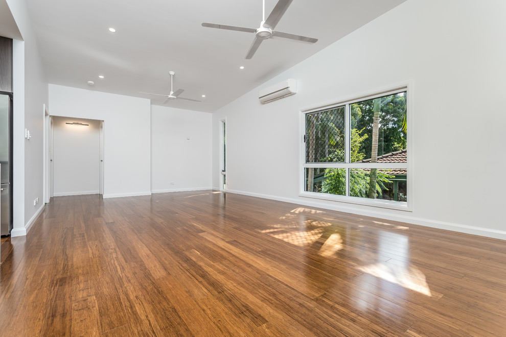 Living room - modern living room idea in Brisbane