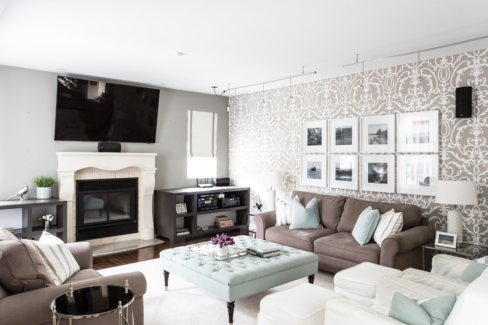 The grand room Traditional Living Room Montreal by Lux Decor