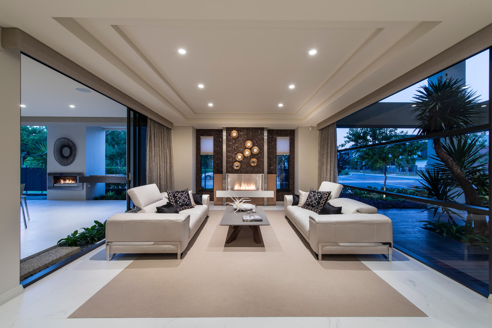 Living room - contemporary living room idea in Perth