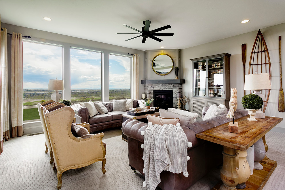 The Highland Traditional Living Room Boise by Boise Hunter