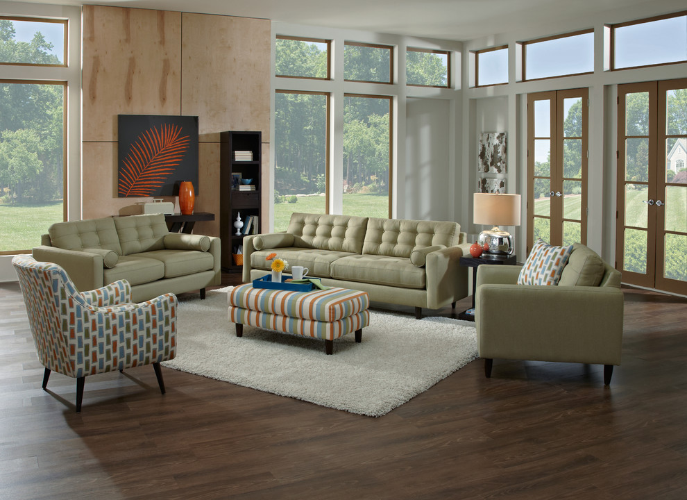 The Highline Green Collection Midcentury Living Room Wilmington