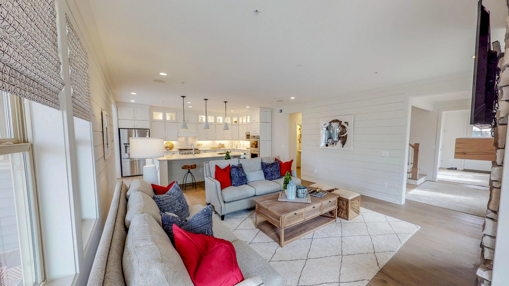 The Linden at Villages of Urbana Farmhouse Living Room DC Metro