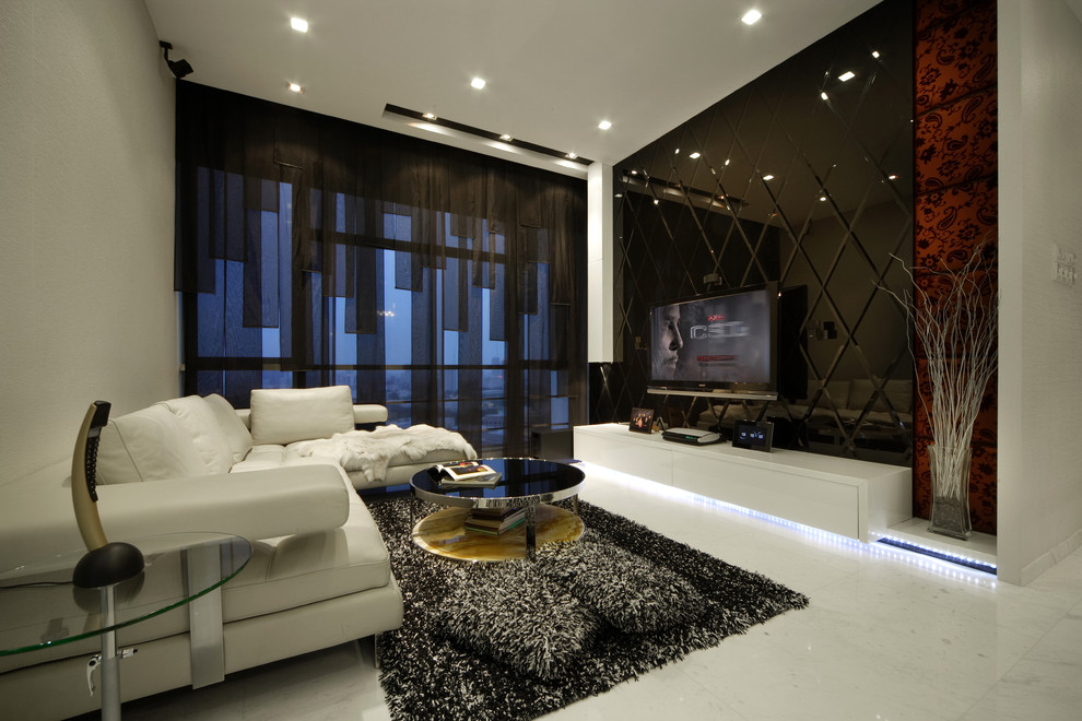 Inspiration for a contemporary living room in Singapore.