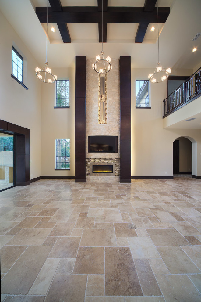 Trendy living room photo in Orlando