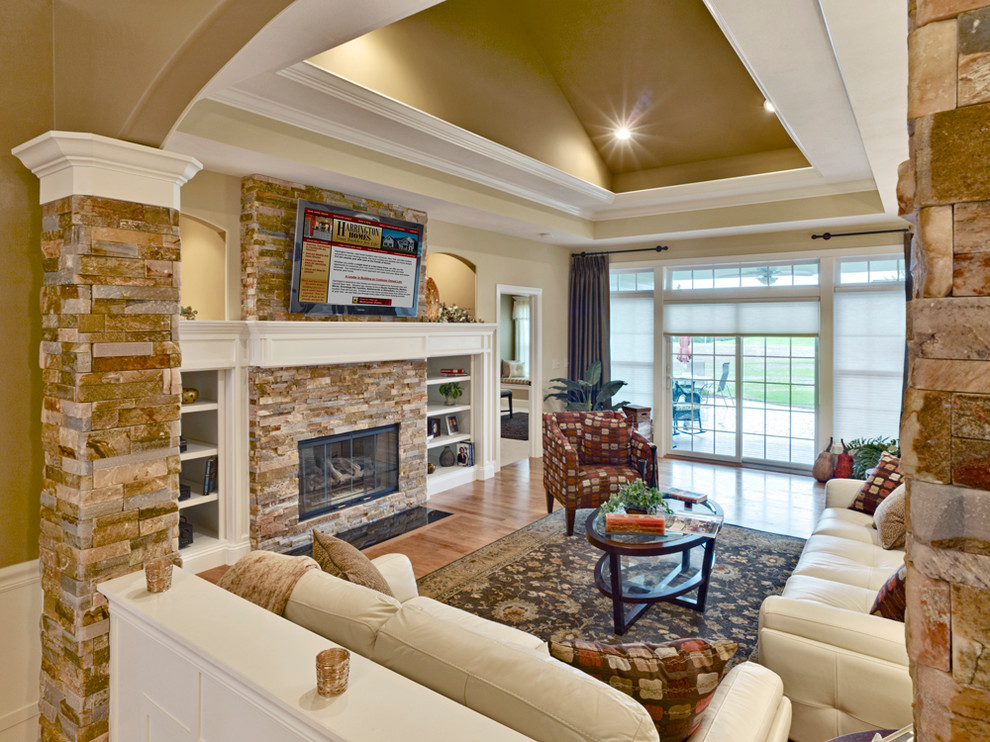 The Naples One Level Living Craftsman Living Room New York by