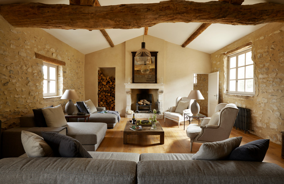 Rural grey and cream enclosed living room in Cheshire.