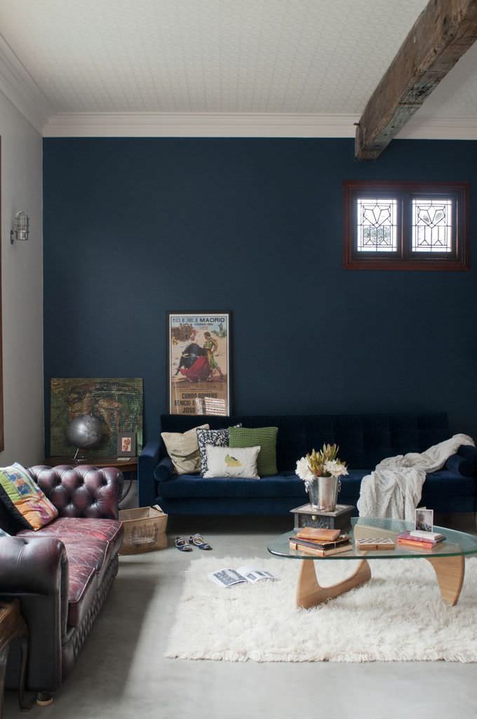 Ideas To Go With Your Blue Sofa, What Colour Walls With Dark Blue Sofa