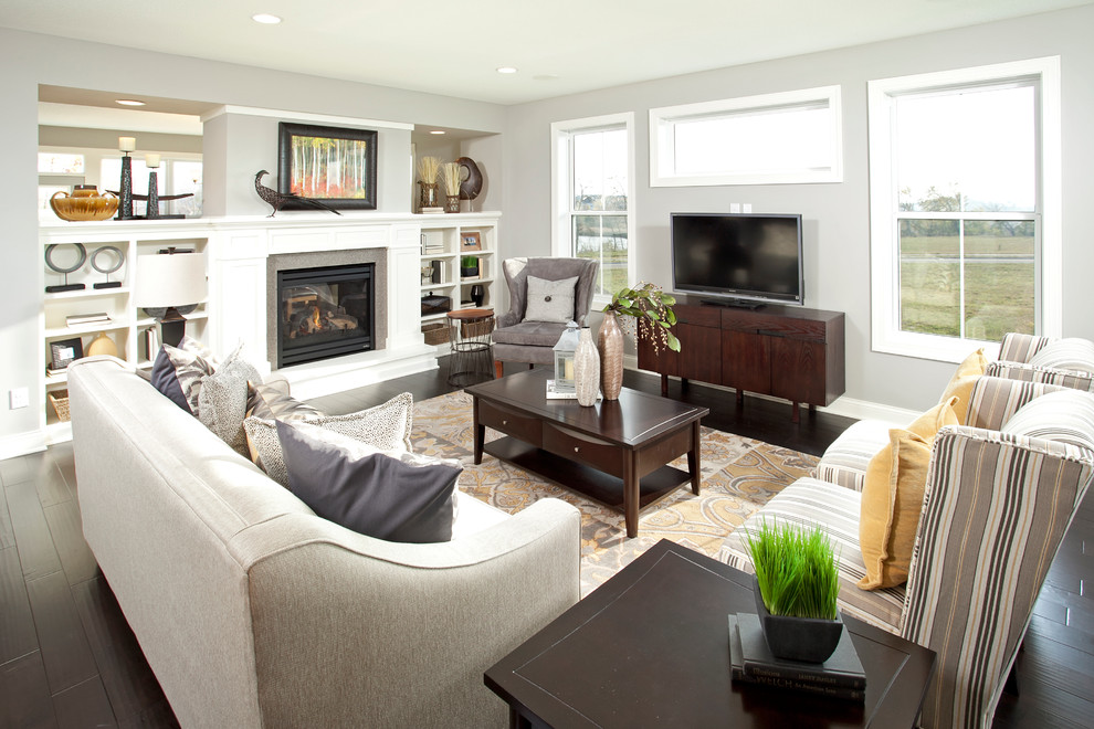 Design ideas for a traditional living room in Minneapolis.
