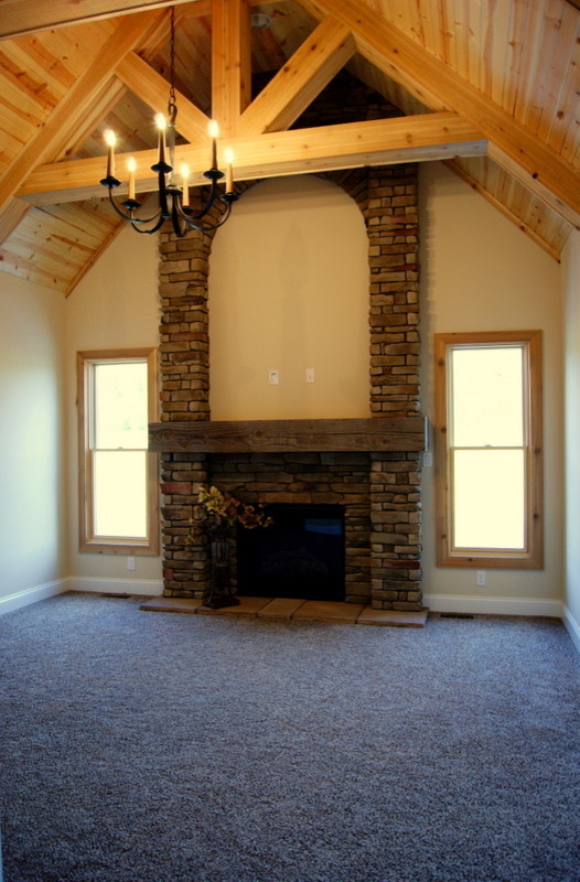 Living room - traditional living room idea in Cleveland