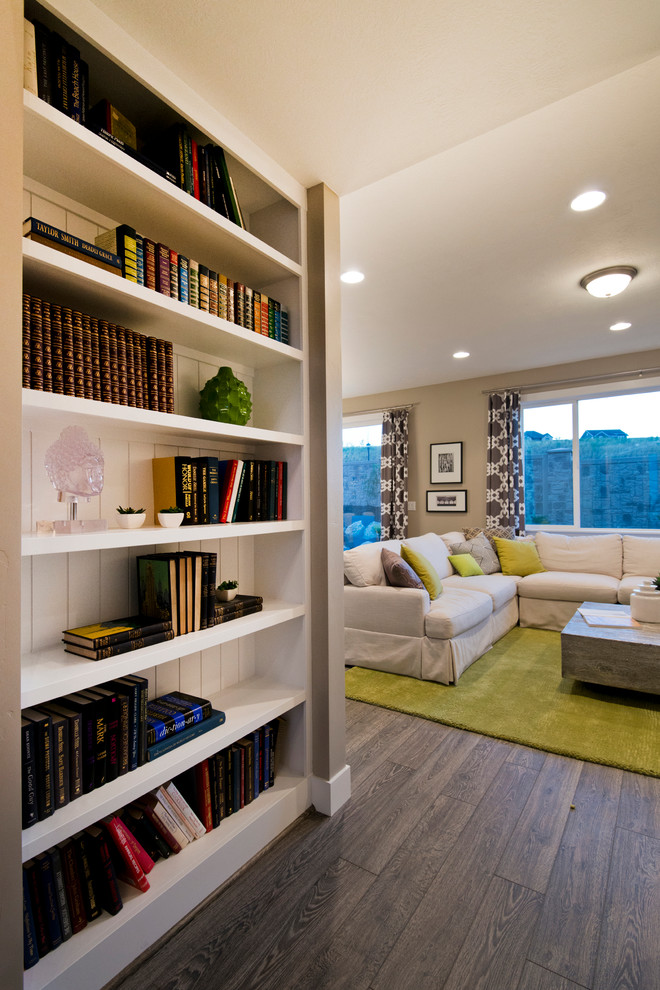Example of a trendy living room design in Salt Lake City