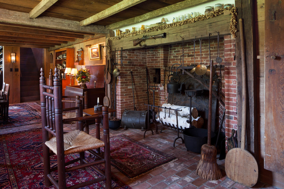 The William Farley House Farmhouse Living Room Boston Houzz
