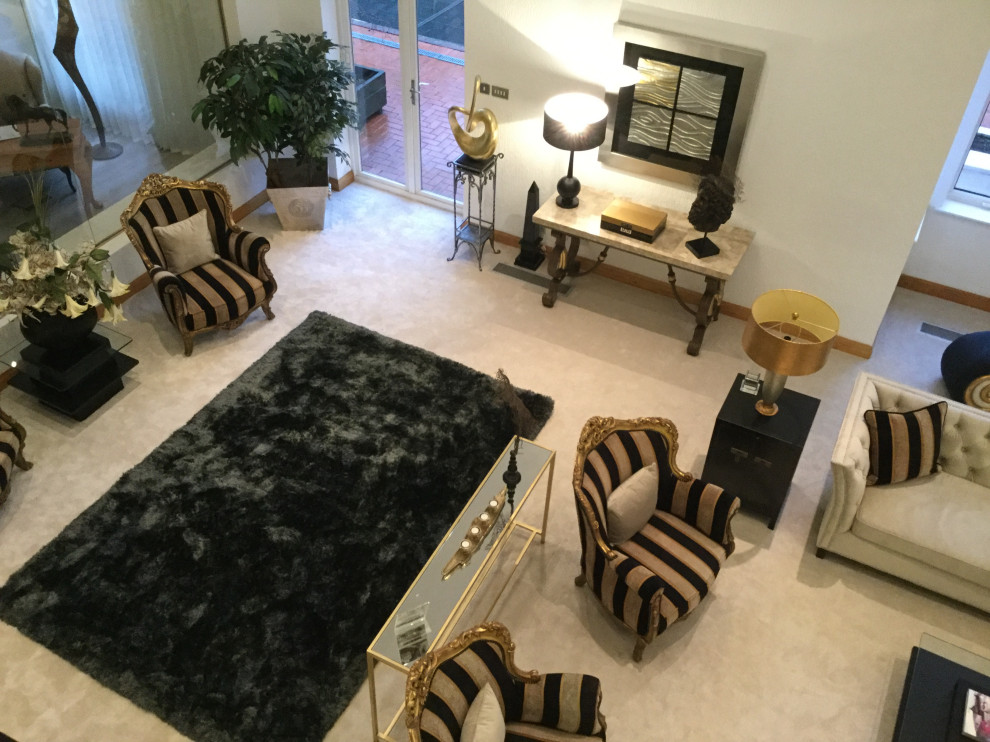 The WOW FACTOR In WHITECRAIGS Modern Living Room Glasgow by XS