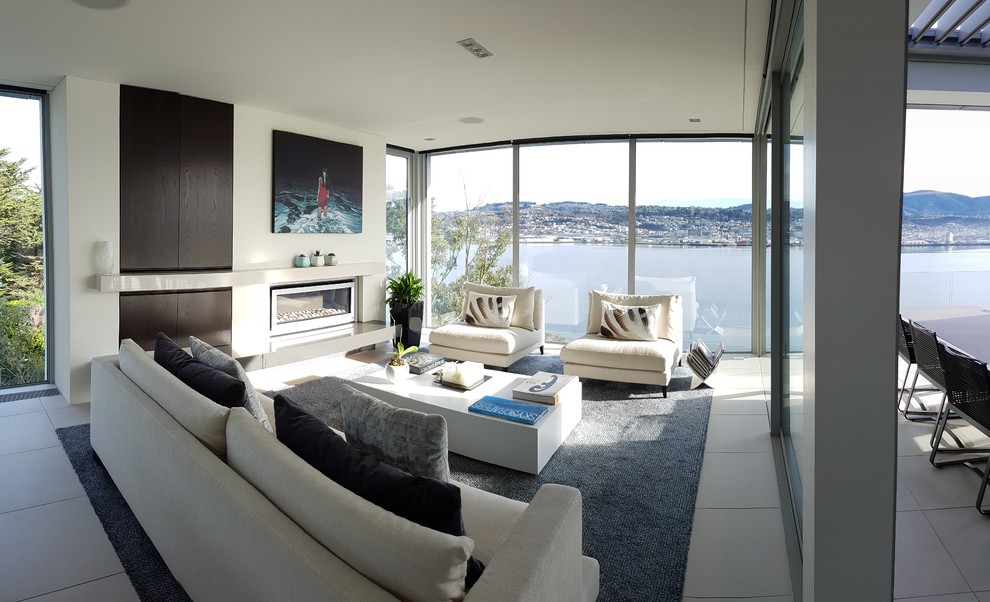 This Dunedin home is a hilltop sanctuary Modern Living Room