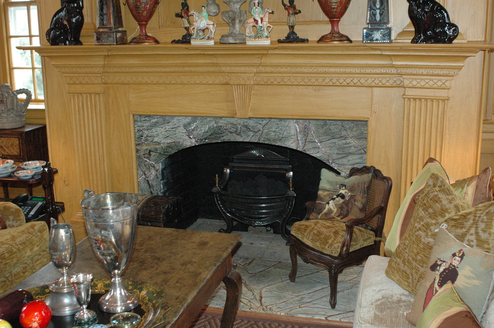 Example of a classic living room design in Other