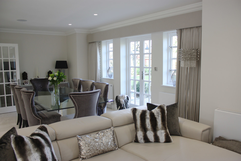 Inspiration for a medium sized contemporary open plan living room in Hertfordshire.