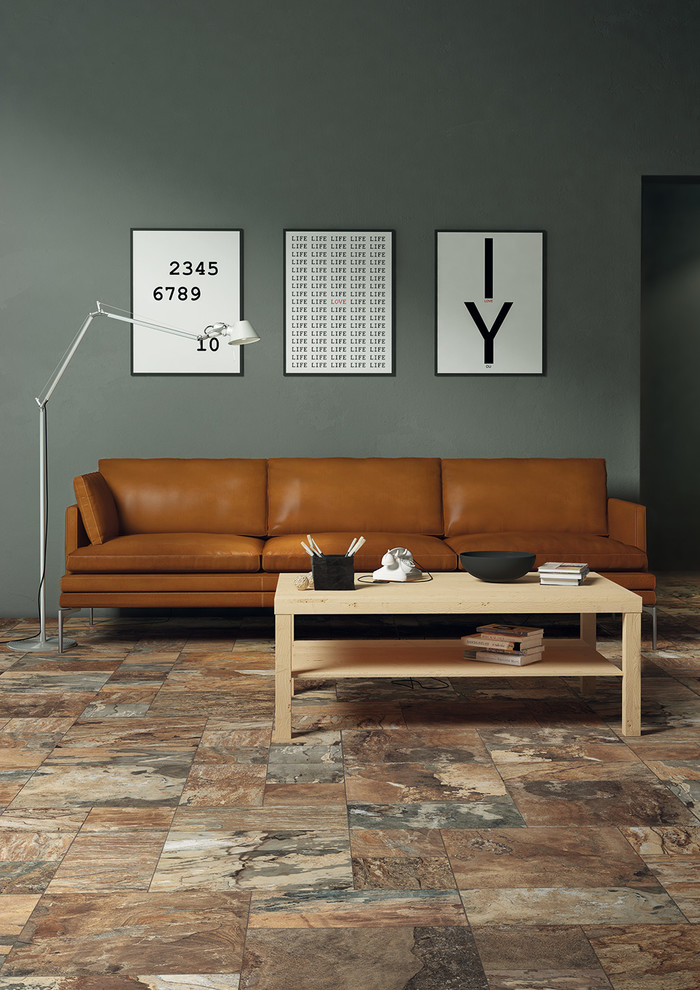 Living room - contemporary living room idea in Bridgeport