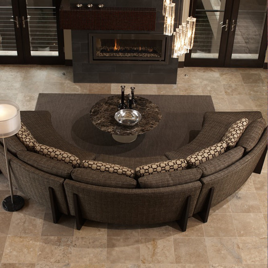 Tile Contemporary Living Room Oklahoma City by Kingston