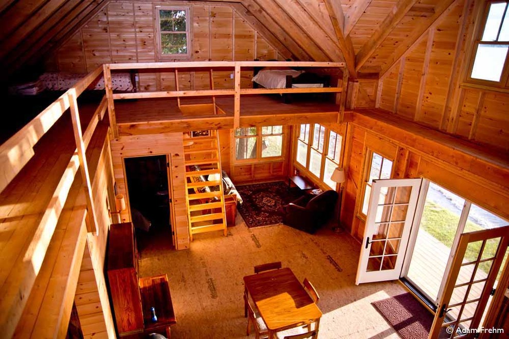 Timber Frame Cottage Craftsman Living Room Burlington by Cedar Ledge Builders Houzz