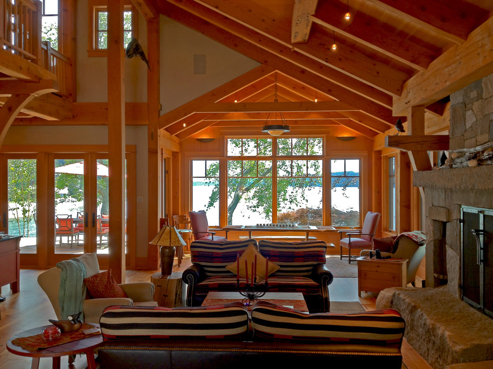 Timber Frame House - Clásico - Salón - Seattle - de Stoner Architects ...