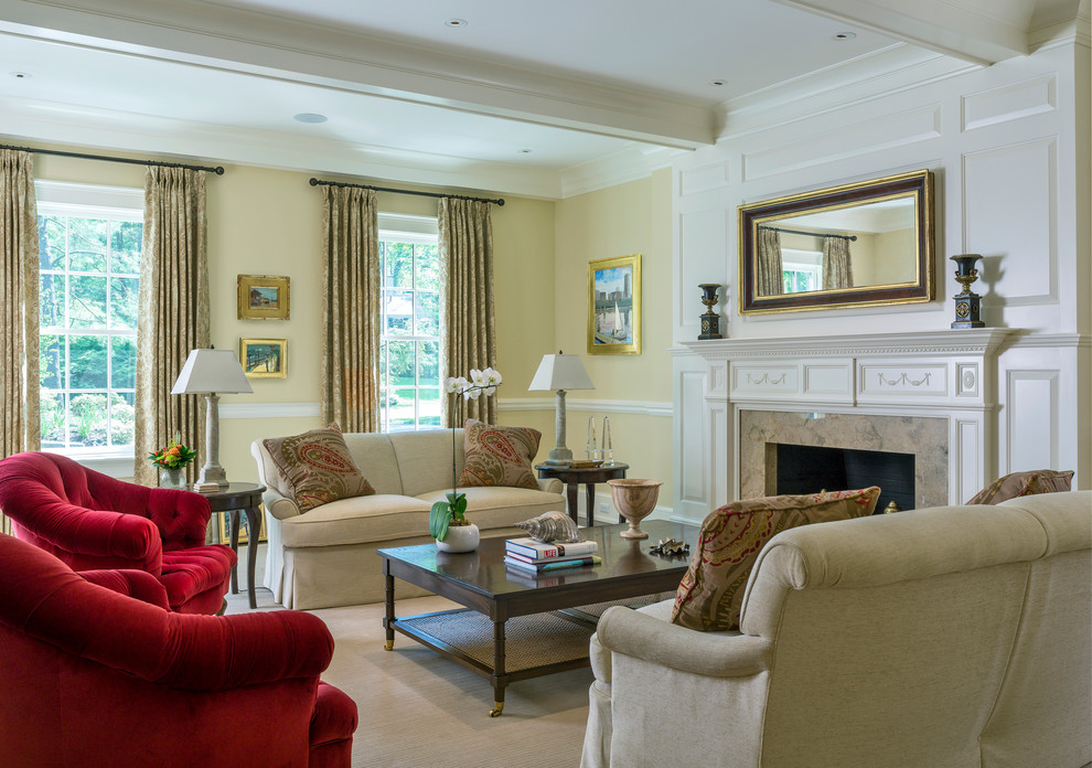 Timeless Traditional Living Room Boston by Jan Gleysteen