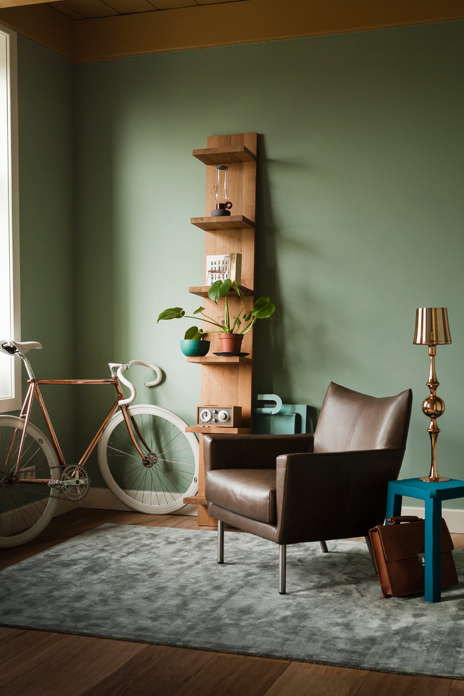 Example of a minimalist living room design in Seattle