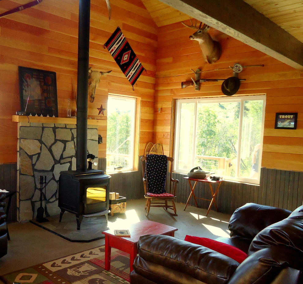 Tonasket Cabin Living Room Seattle by Cedar Country Lumber Houzz UK