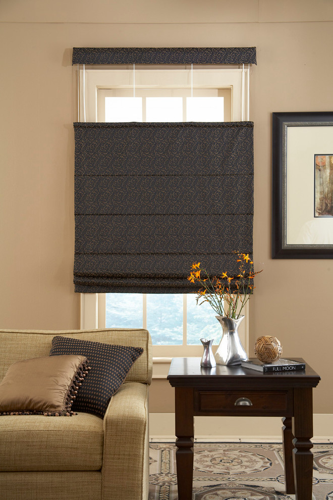 Top Down/Bottom Up Roman Shade Traditional Living Room Burlington